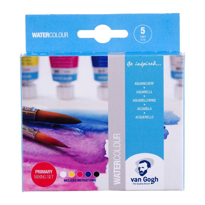 Akvarelové farby Van Gogh PRIMARY - sada 5 x 10 ml tuby